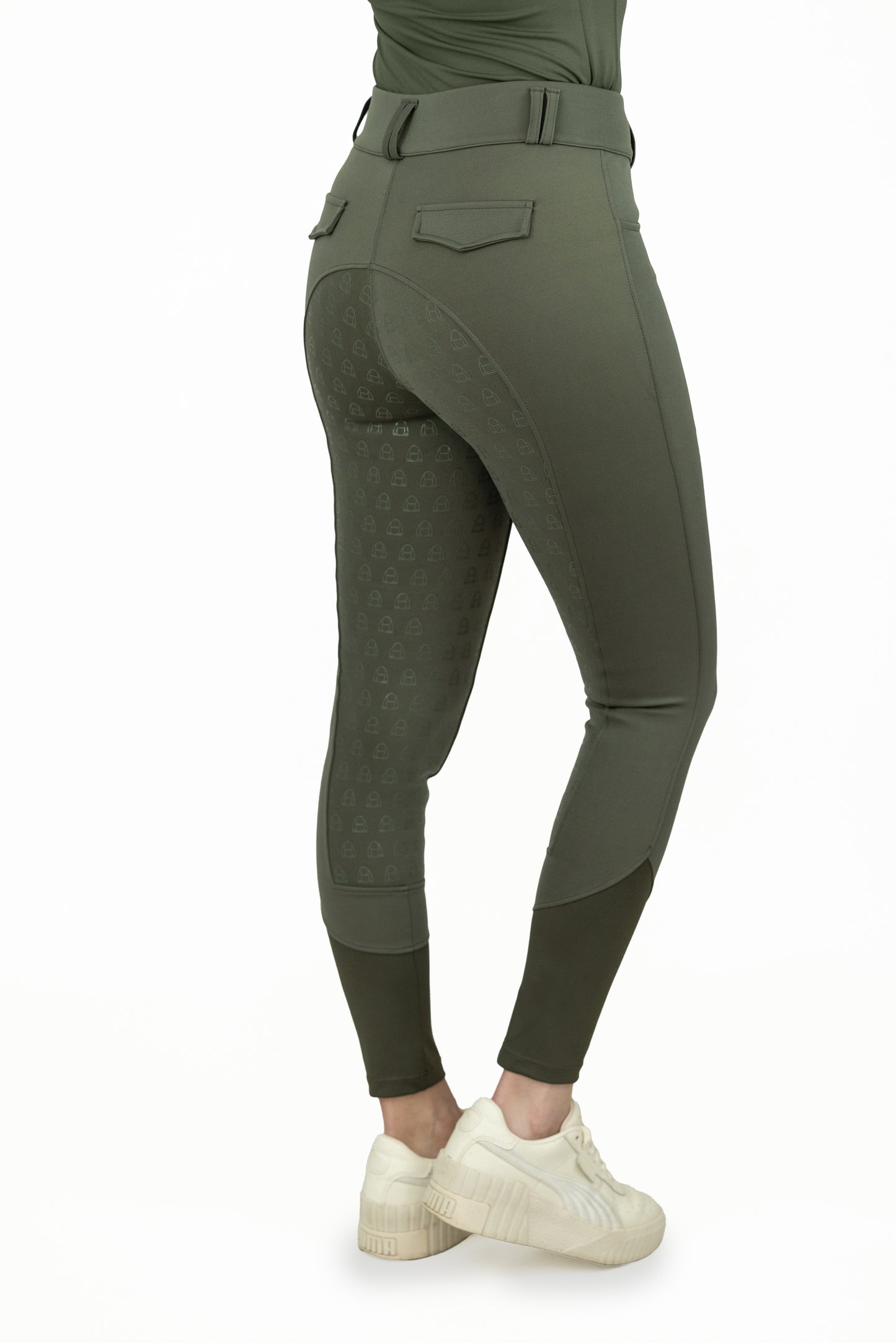 Compression Reithose Pocket (Oliv)