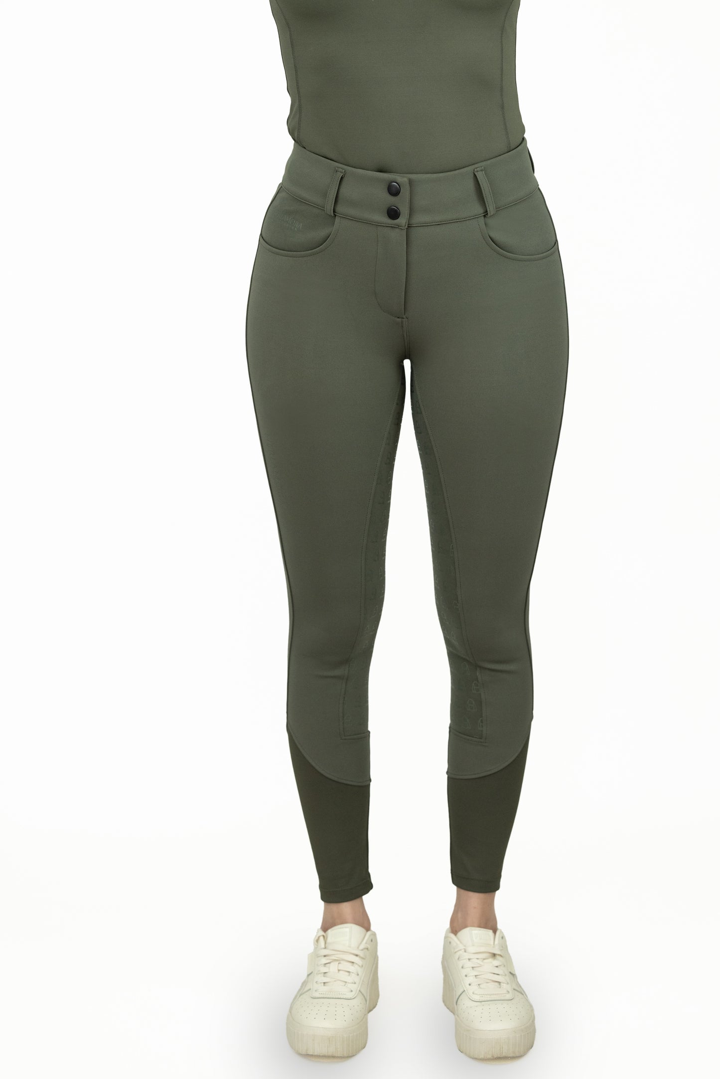Compression Reithose Pocket (Oliv)