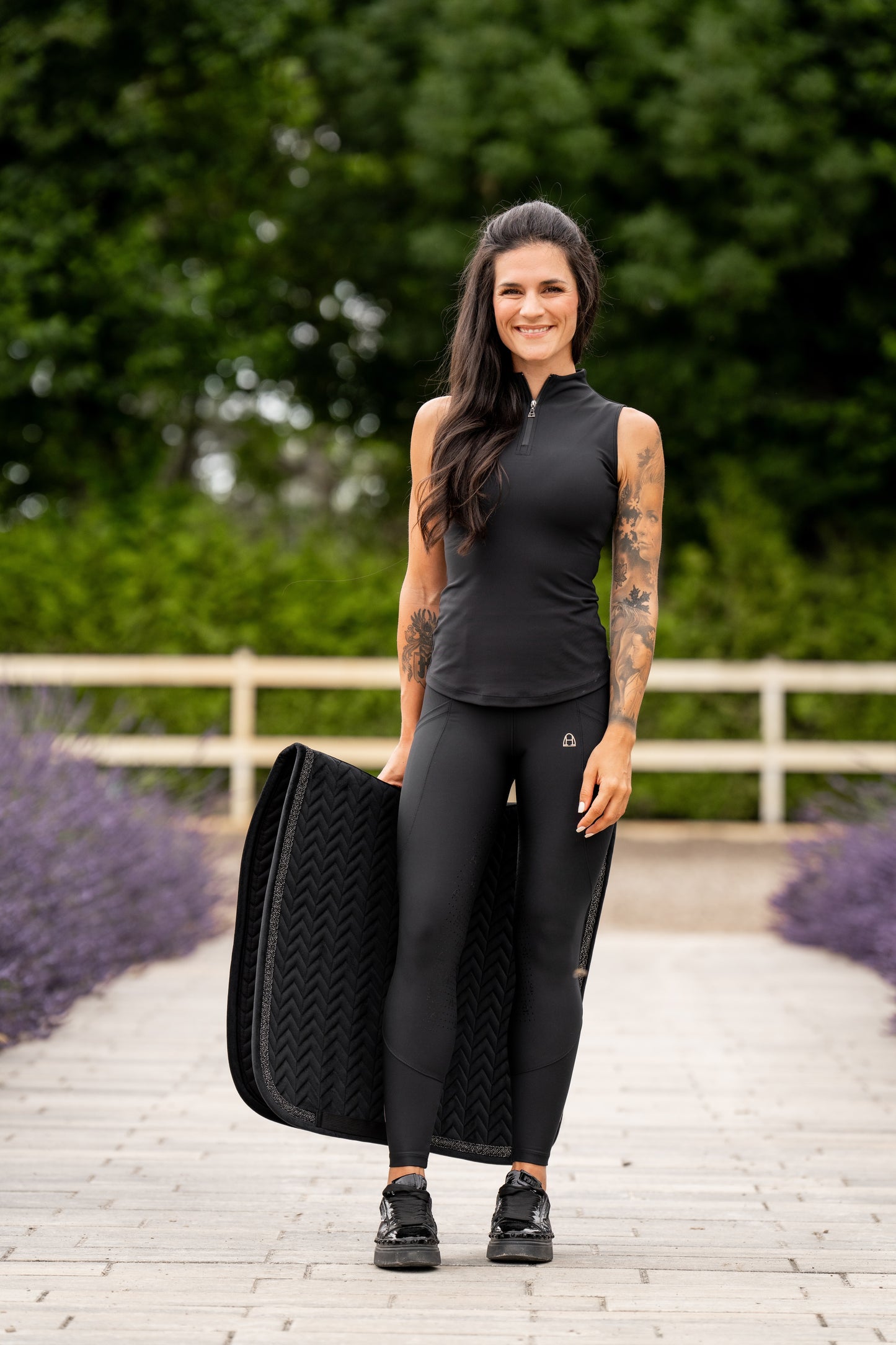 Print Sleeveless Glitter (Black)