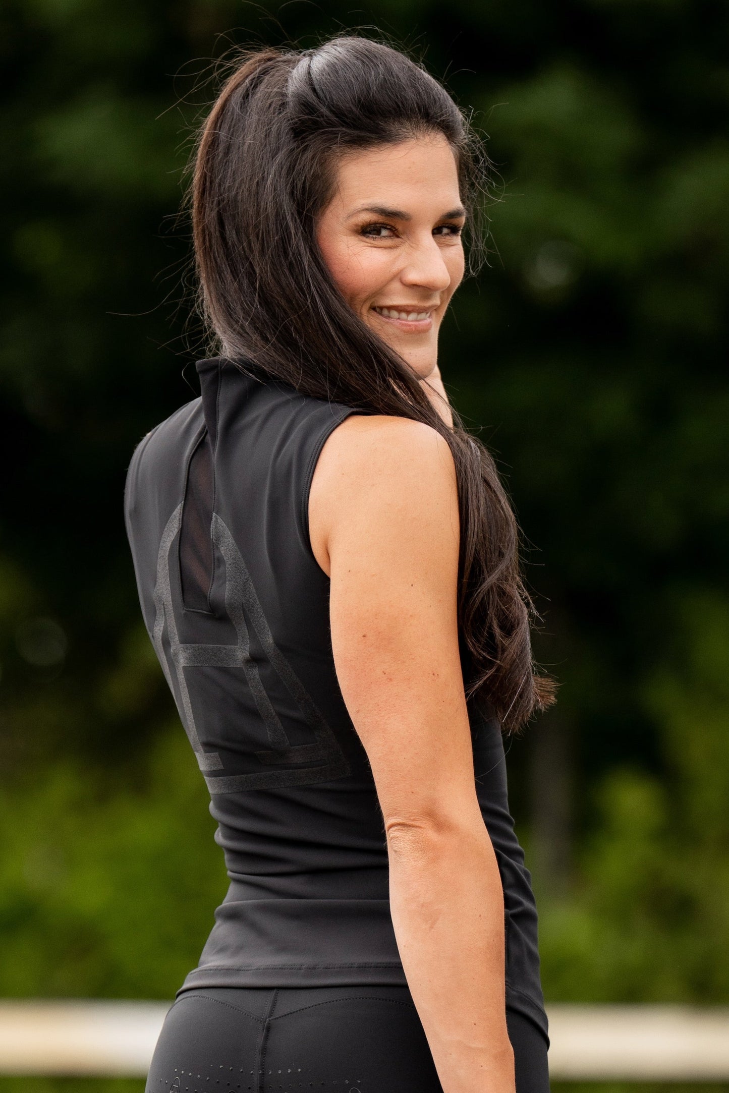 Print Sleeveless Glitter (Black)