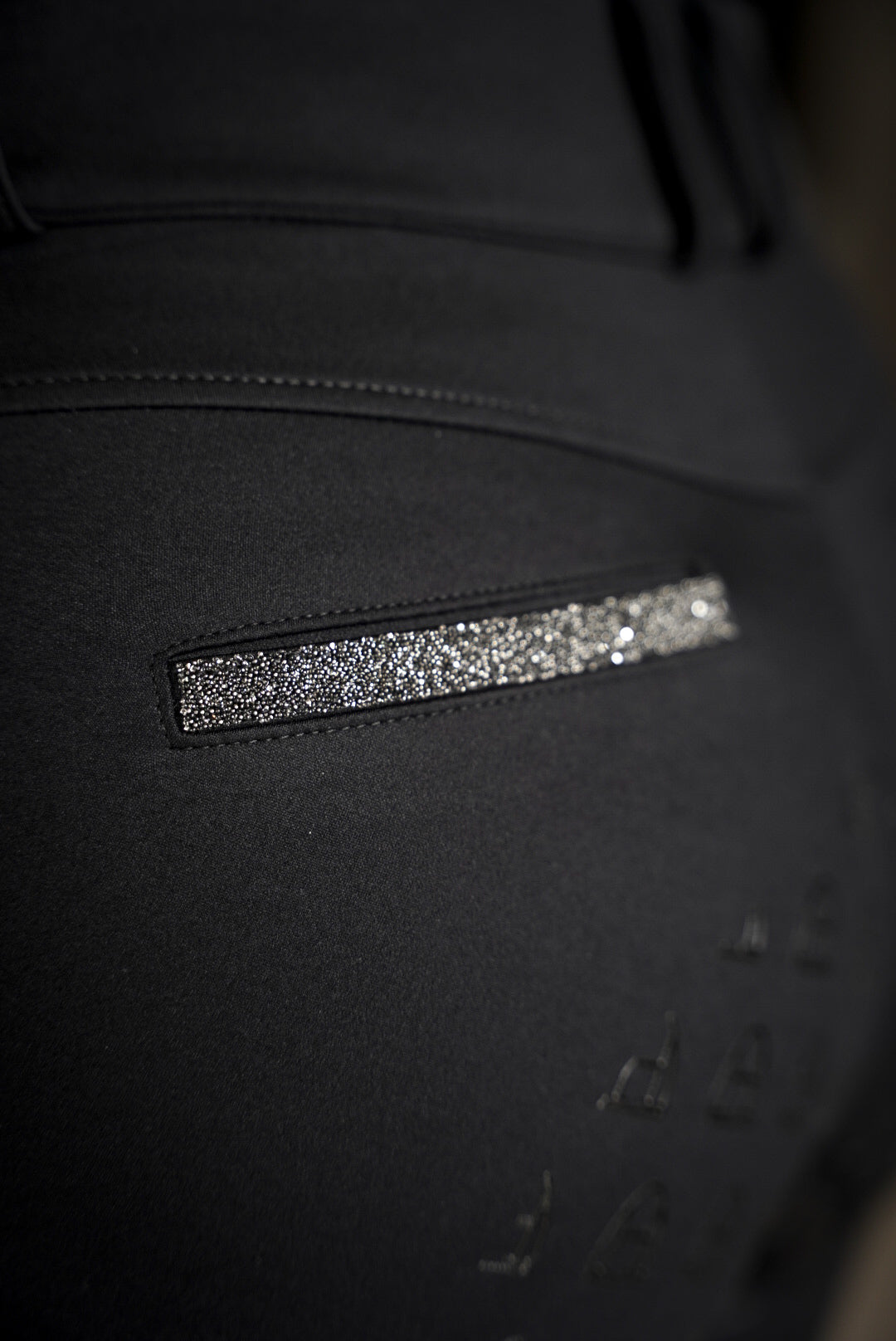 Compression Reithose Glitter (Black)