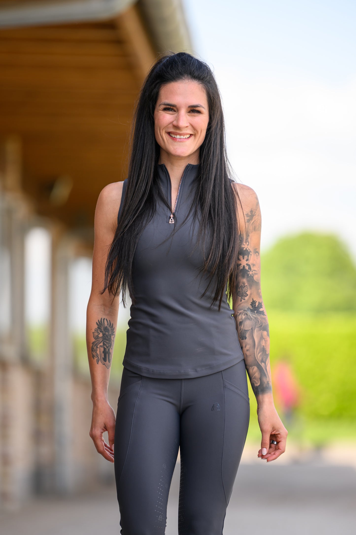 Print Sleeveless Glitter (Gray)