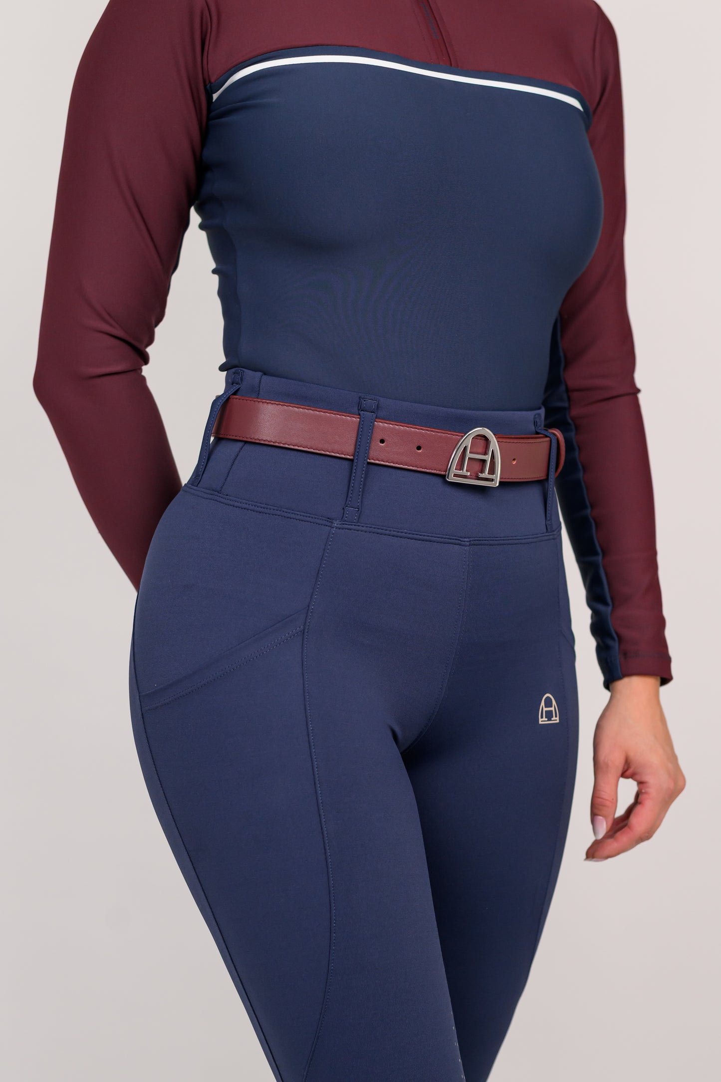 Ledergürtel (Burgundy | Silver)