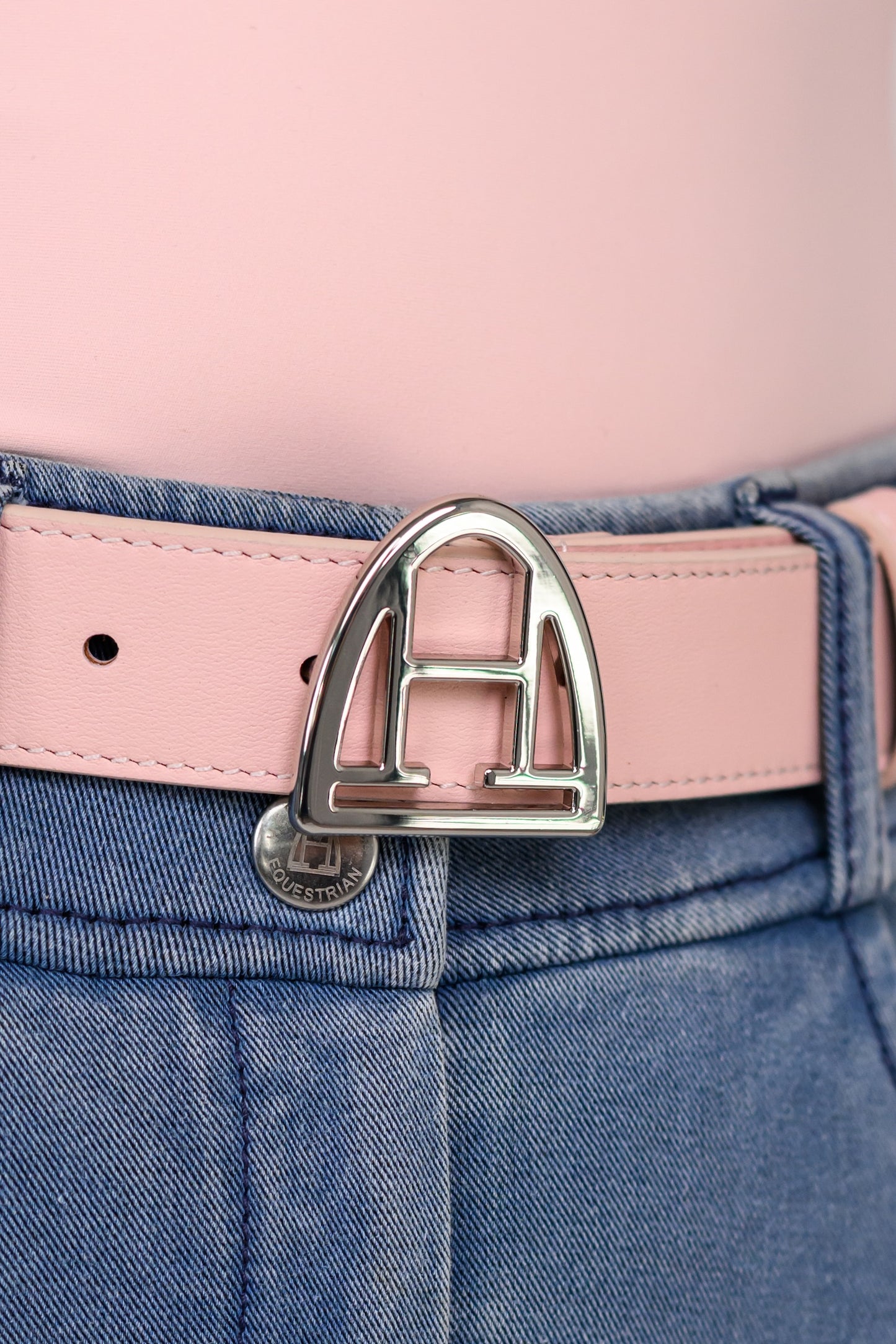 Ledergürtel (Dusty Pink | Silver)