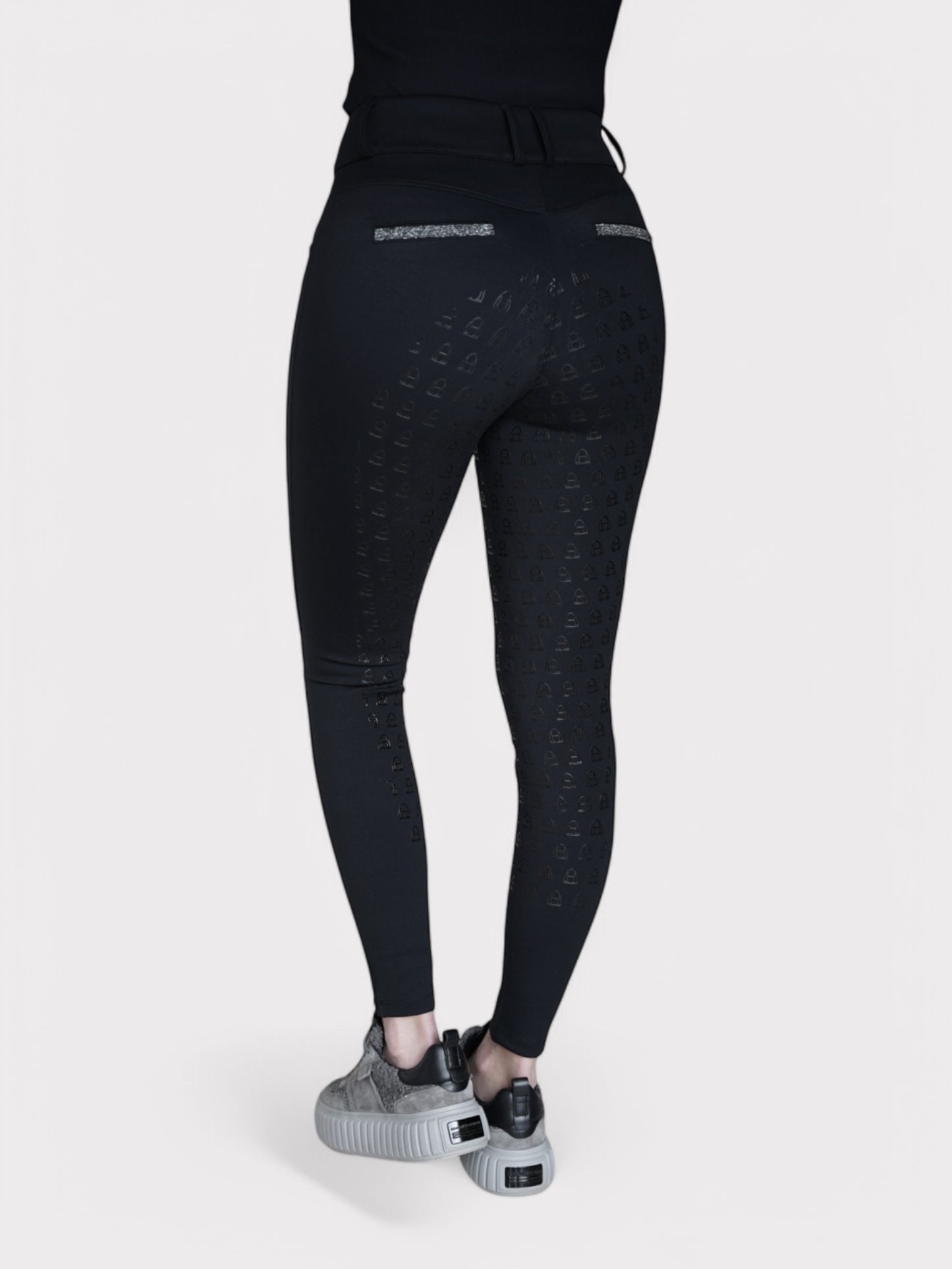 Compression Reithose Glitter (Black)