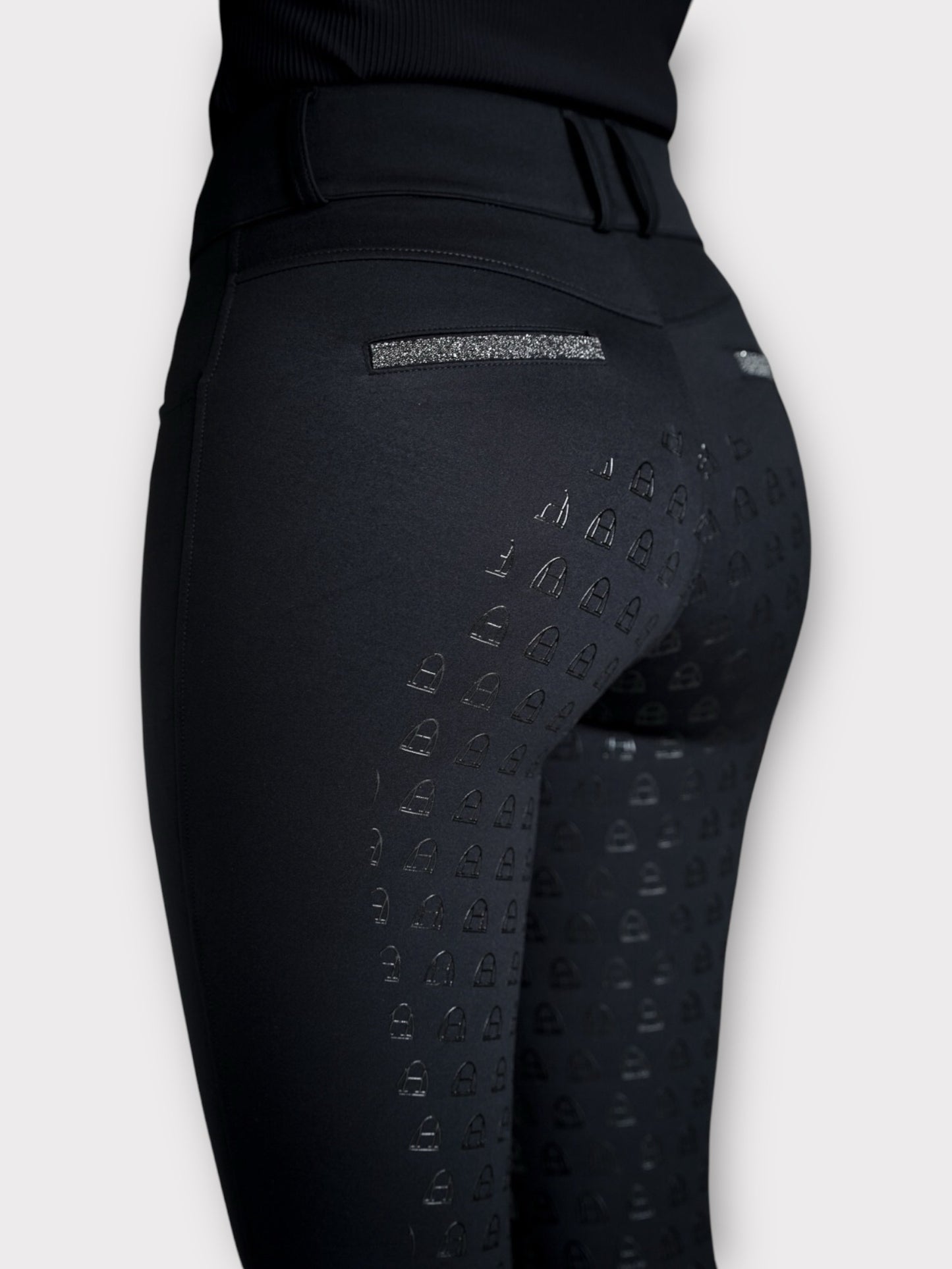Compression Reithose Glitter (Black)