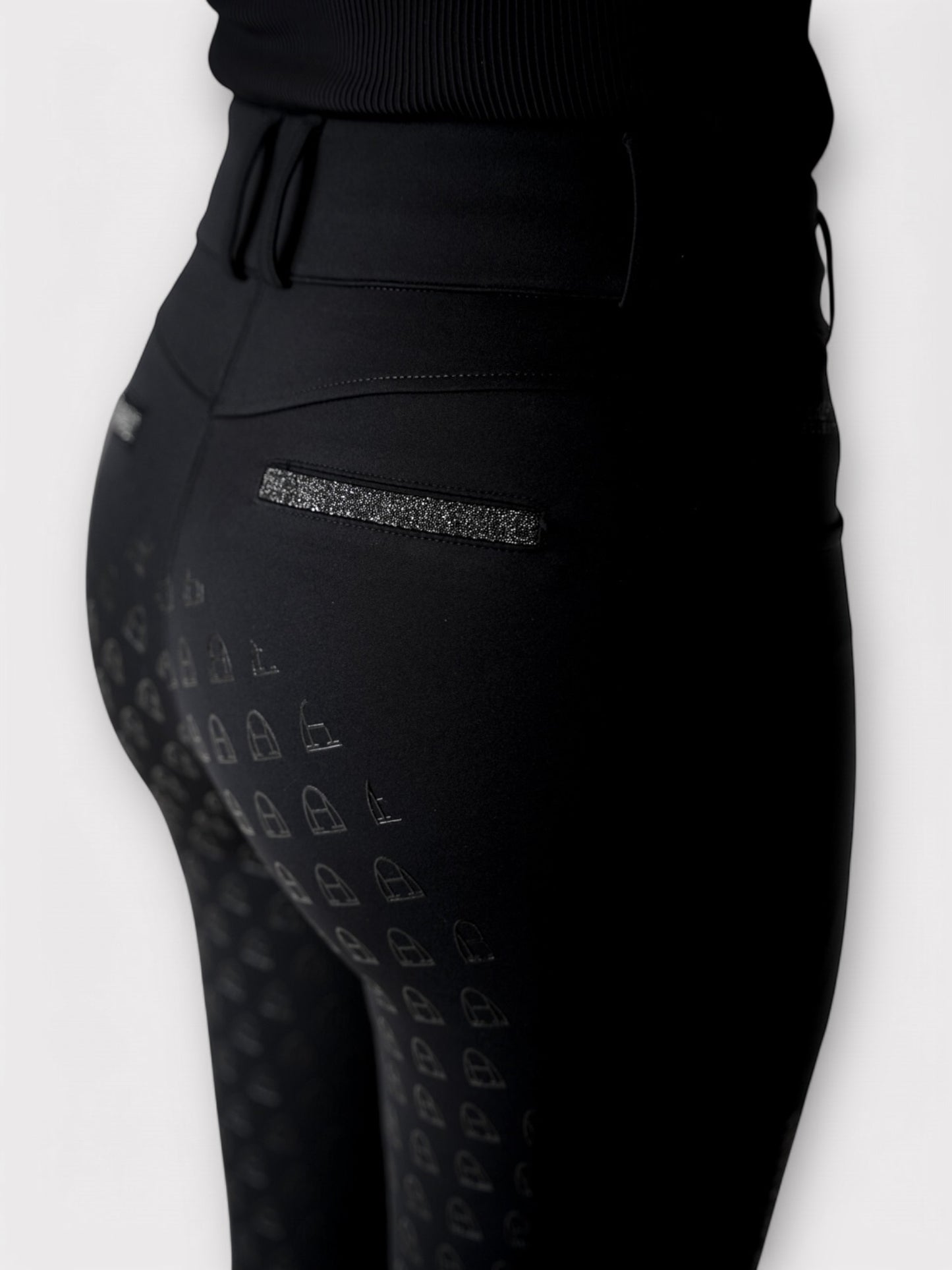 Compression Reithose Glitter (Black)