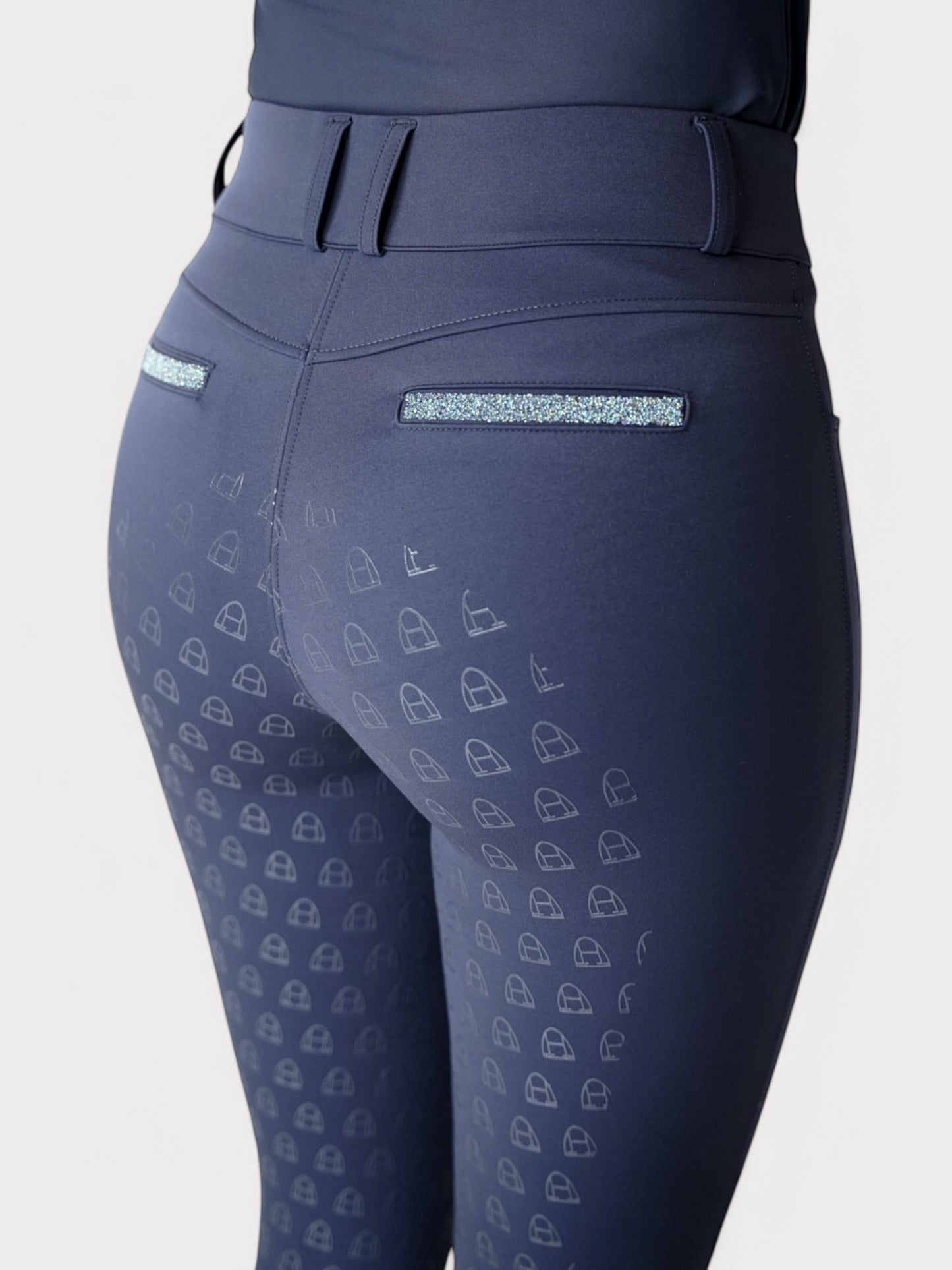 Compression Reithose Glitter (Dark Blue)