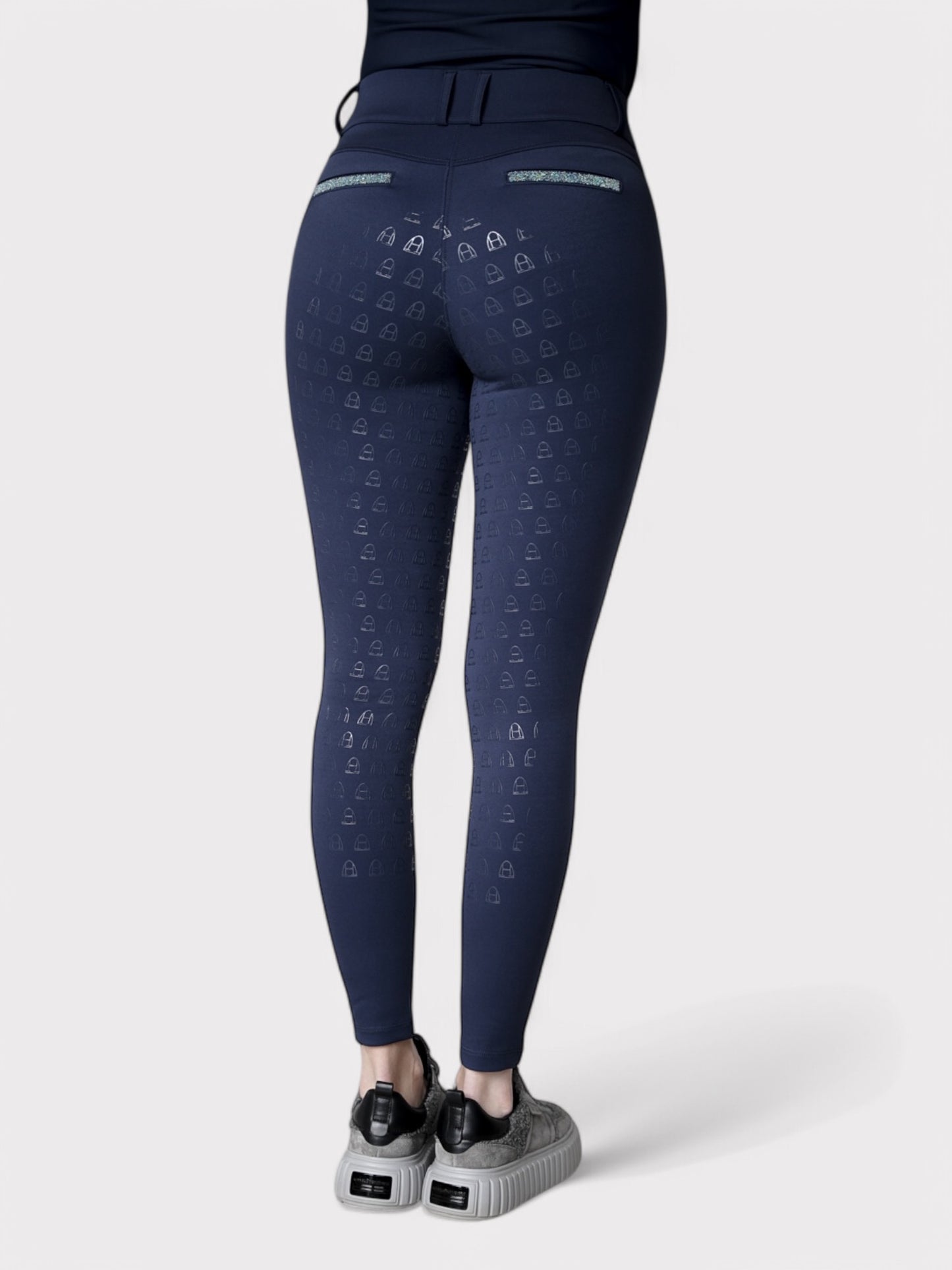 Compression Reithose Glitter (Dark Blue)