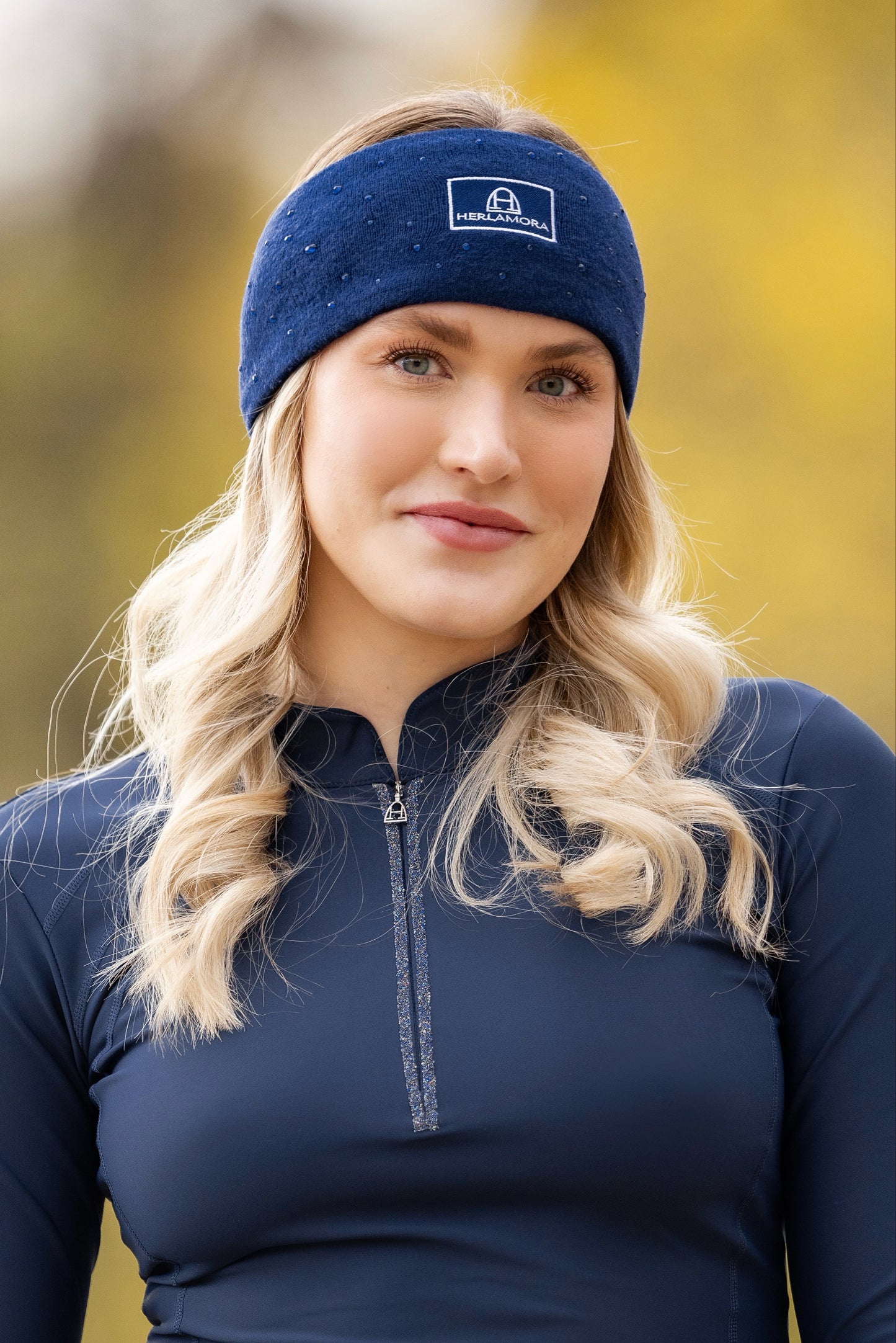 Stirnband mit Glitzersteinen (Navy)