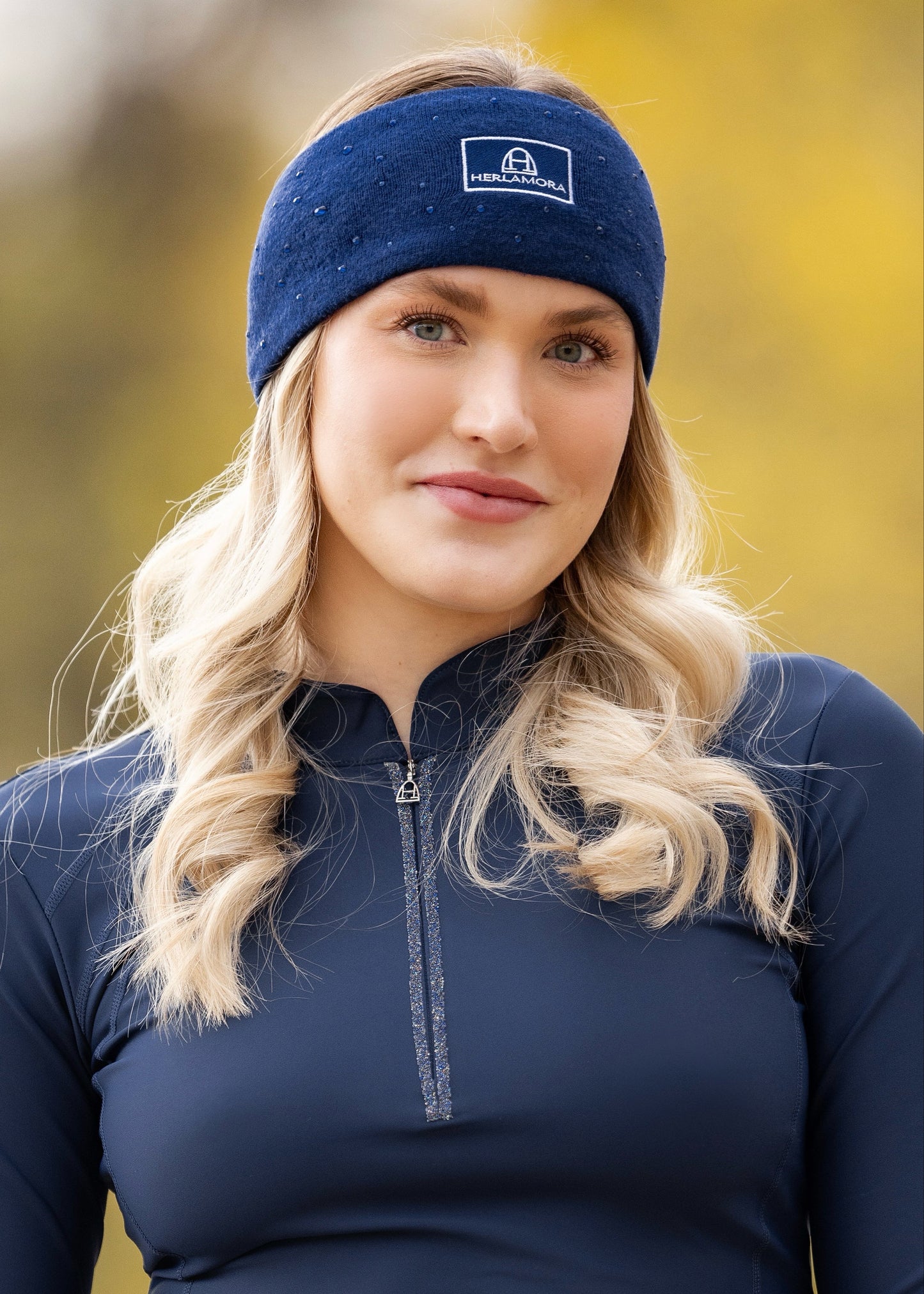 Stirnband mit Glitzersteinen (Navy)