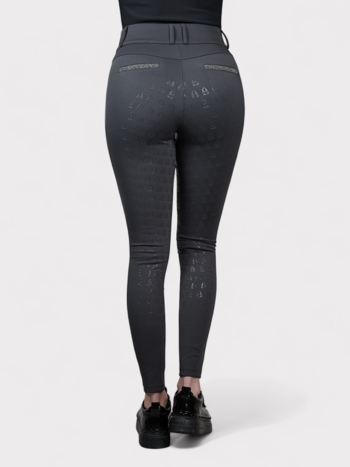 Compression Reithose Glitter (Anthrazit)