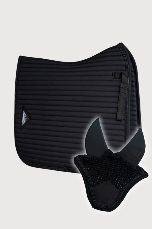 Bundle Fliegenmütze Soundless und Schabracke Glowshell (Black)