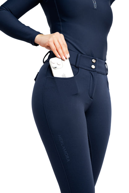 Compression Reithose Pocket (Navy)
