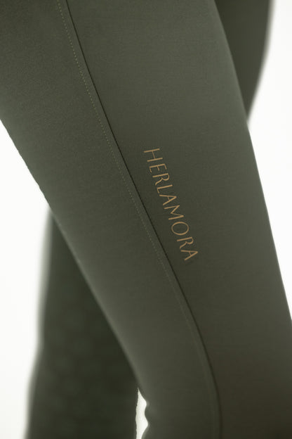 Compression Reithose Glitter (Oliv)
