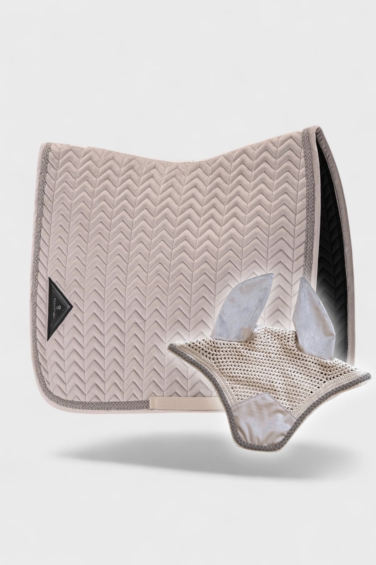 Bundle Fliegenmütze und Schabracke Velvet (Sand)