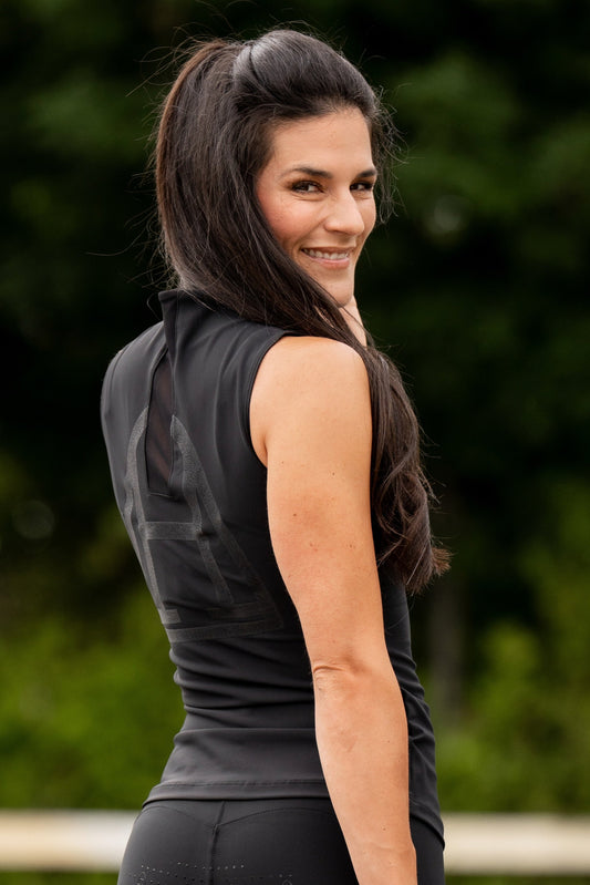 Print Sleeveless Glitter (Black)