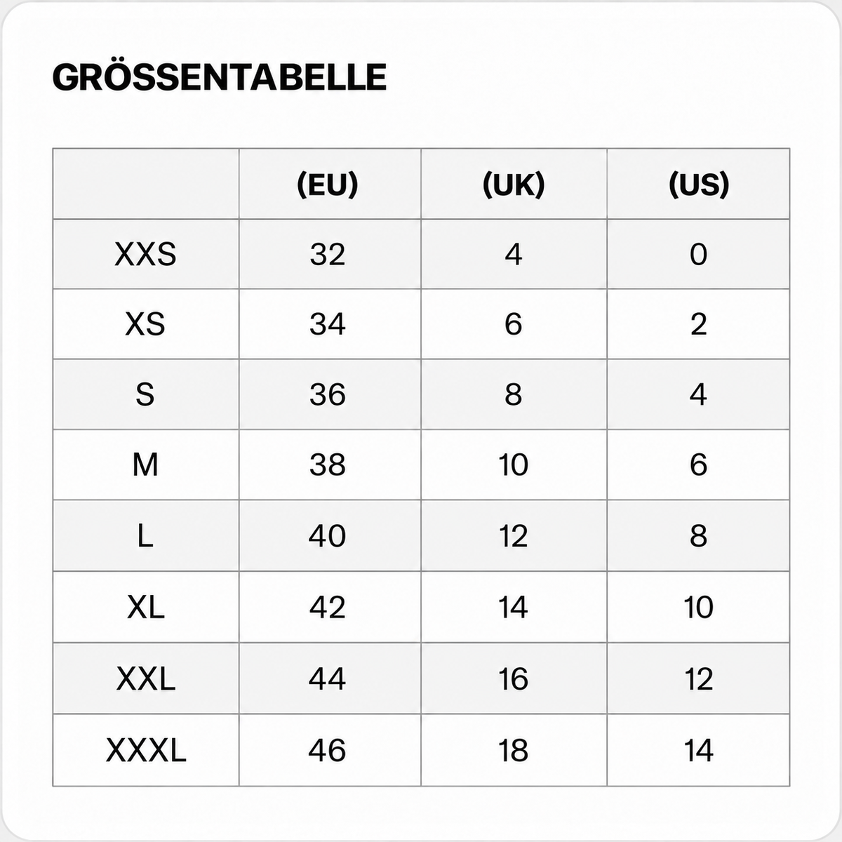 Welche Größe brauche ich?