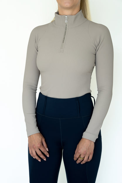 Ribbed Baselayer Longsleeve Beige (Porpoise)