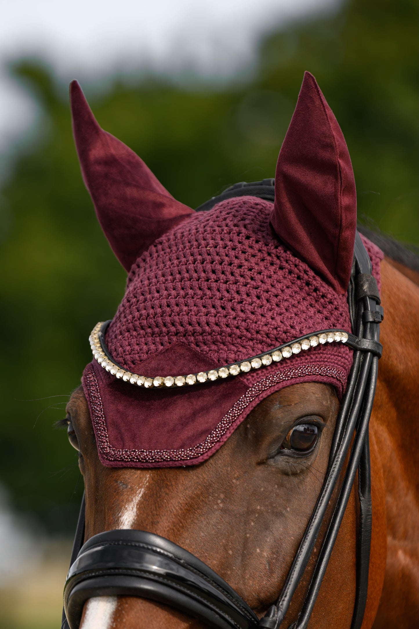Fliegenmütze Velvet (Burgundy)