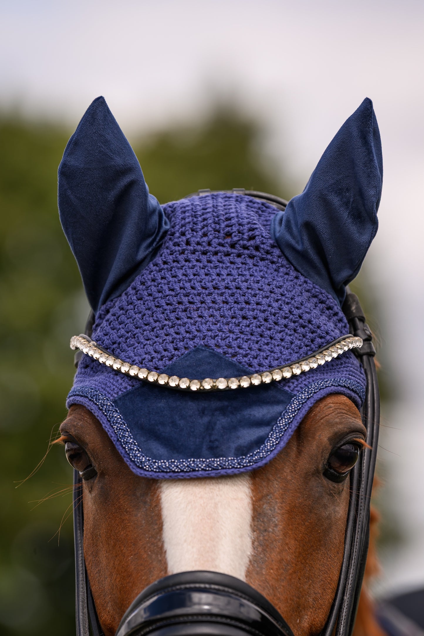 Fliegenmütze Velvet (Navy)