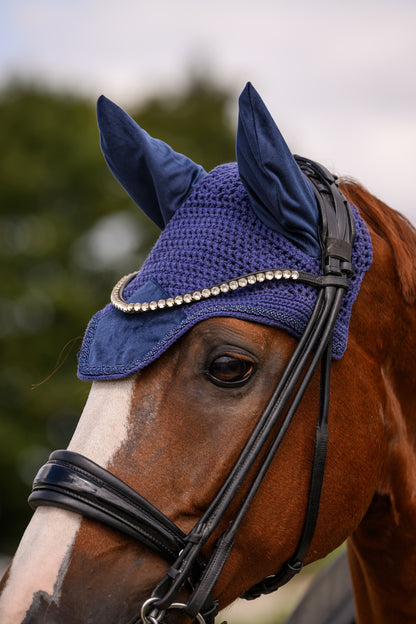 Fliegenmütze Velvet (Navy)