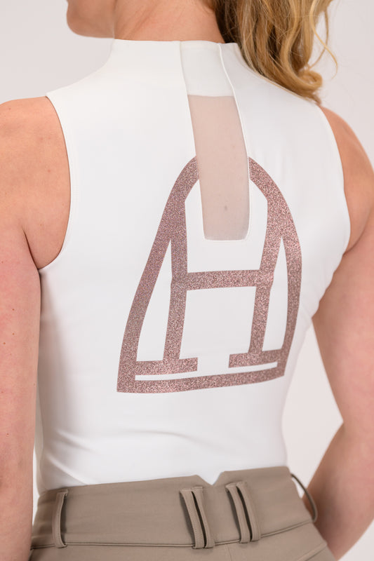 Print Sleeveless Glitter (Ivory)