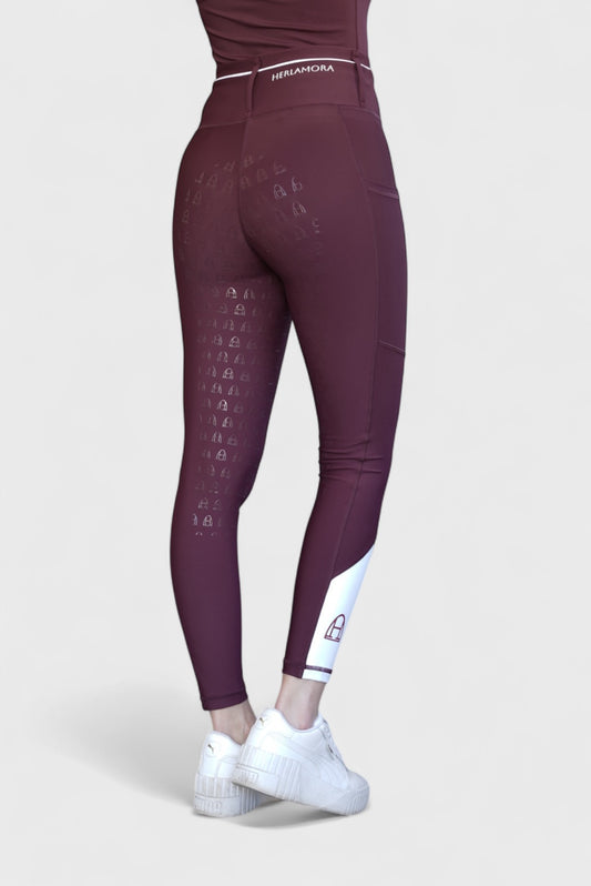 Performance Reitleggings (Burgundy)