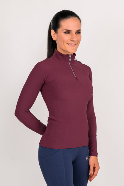 Ribbed Longsleeve (Burgundy)