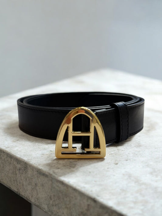 Ledergürtel (Black | Gold)