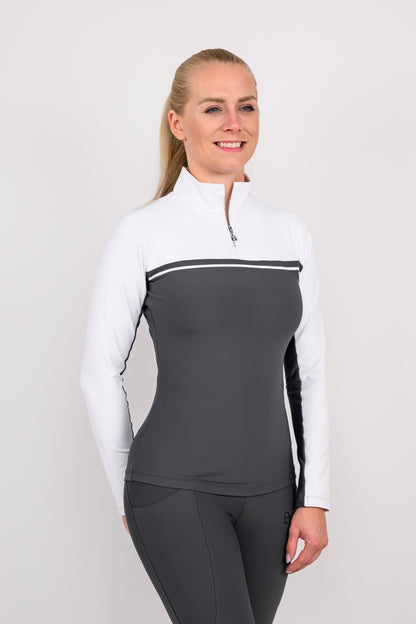 Bicolor Longsleeve (White | Gray)