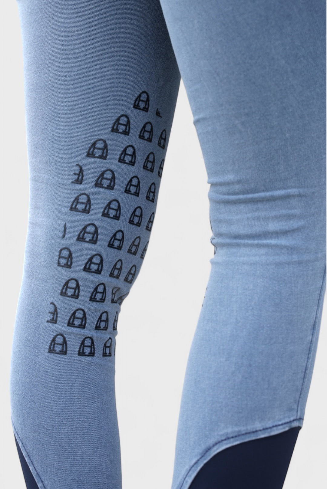 Jeans Reithose High Waist (Kniebesatz)