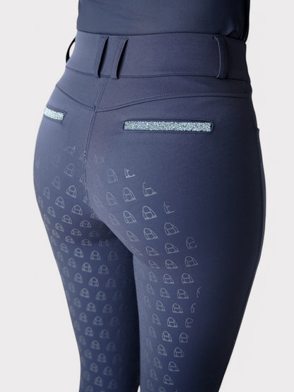 Compression Reithose Glitter (Dark Blue)