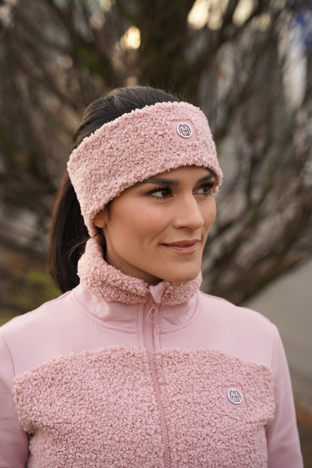 Teddy-Stirnband (Dusty Pink)