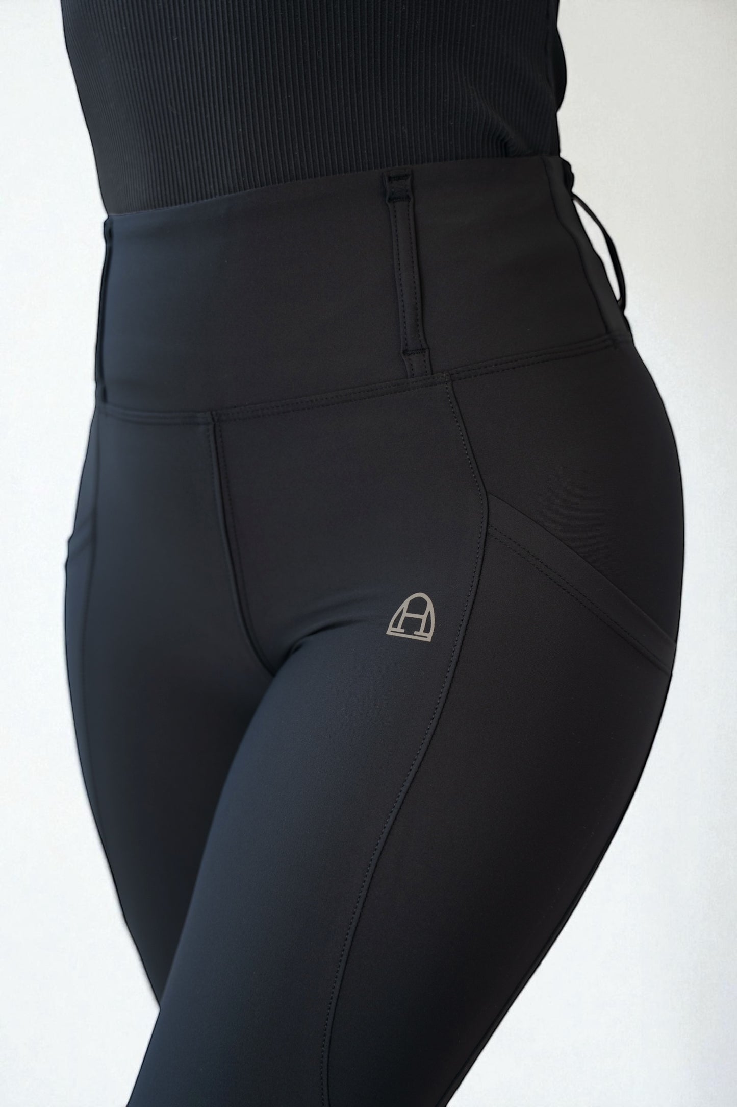 Comfort Reitleggings Kniebesatz (Black)