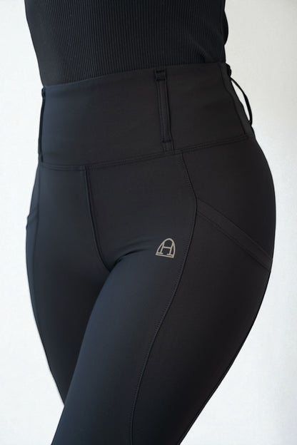 Comfort Reitleggings Kniebesatz (Black)