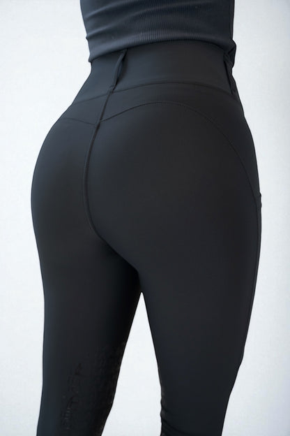 Comfort Reitleggings Kniebesatz (Black)