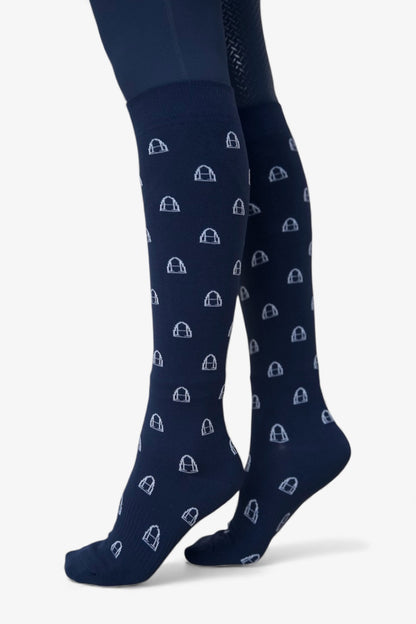 Reitsocken Icons (Navy I White)