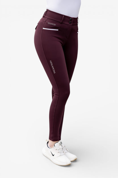 Compression Reithose High Waist (Burgundy)