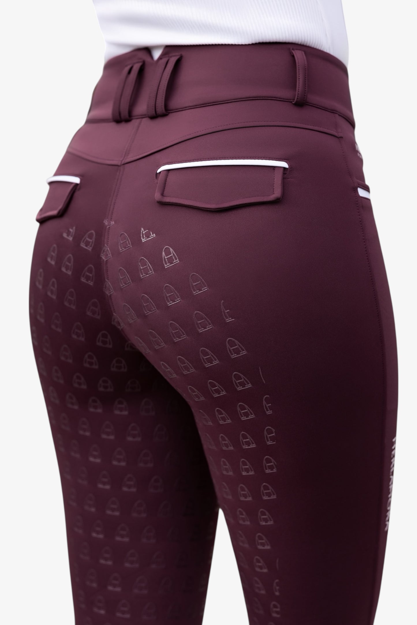 Compression Reithose High Waist (Burgundy)