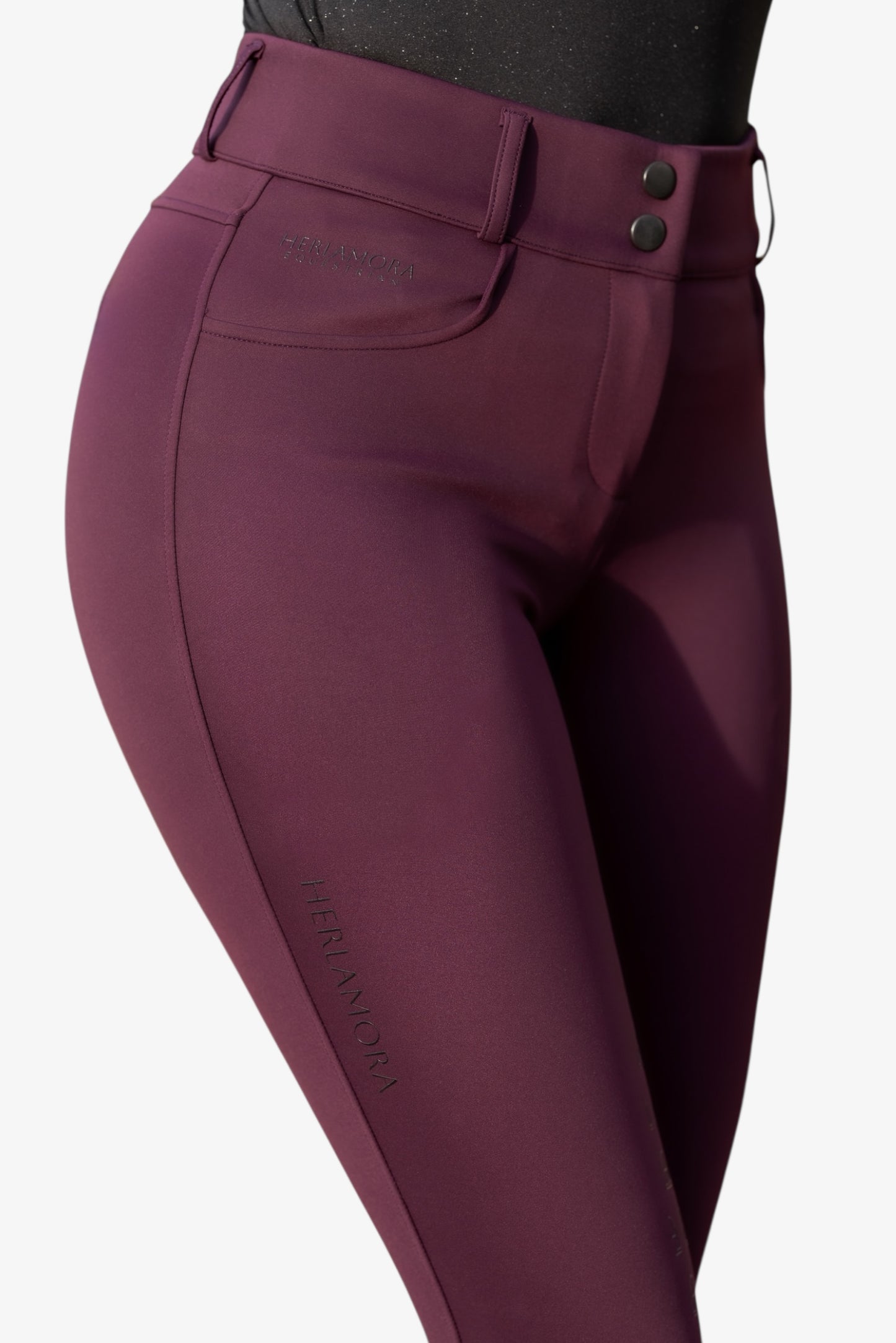 Compression Reithose Glitter (Burgundy)