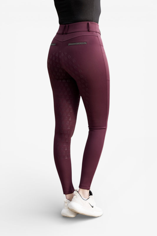 Compression Reithose Glitter (Burgundy)