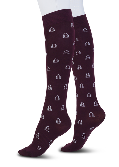 Reitsocken Icons (Burgundy I White)